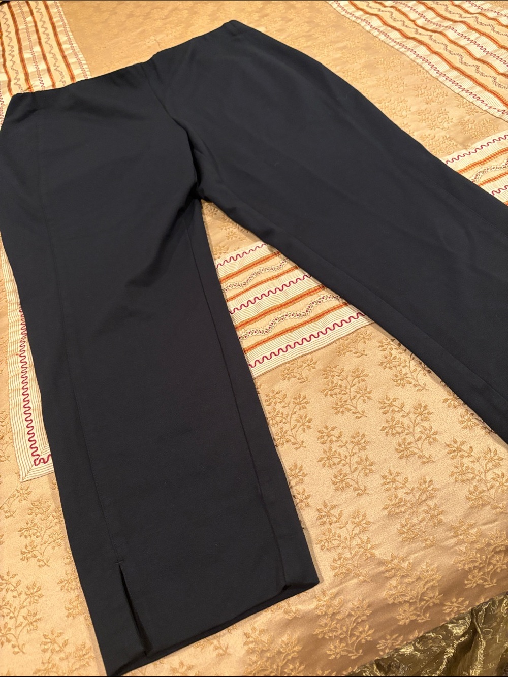 J. Jill Black Classic Pants, Ponte, Slim Leg, Rayon Blend, Elastic Waist, 2X